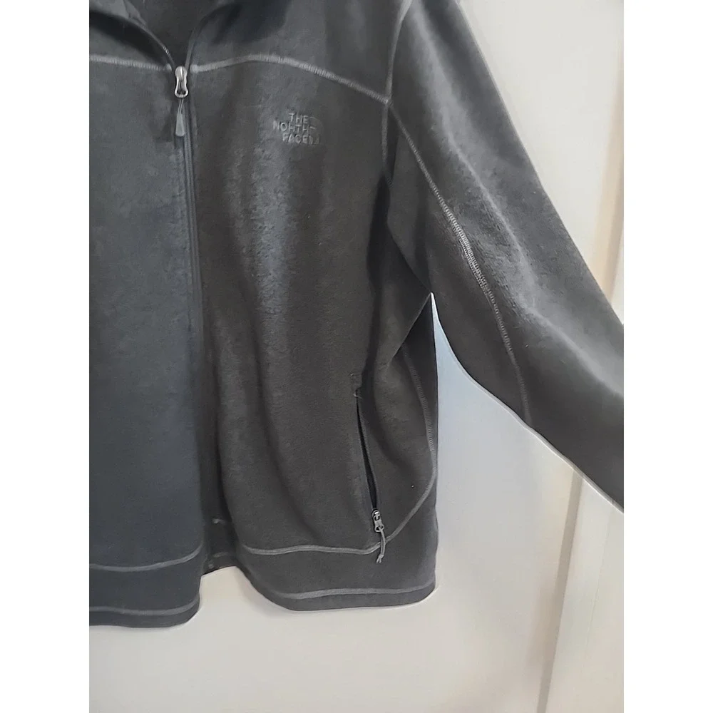 The North Face‎ Full Zip Fleece Dark Gray Jacket Mens Size XX Large